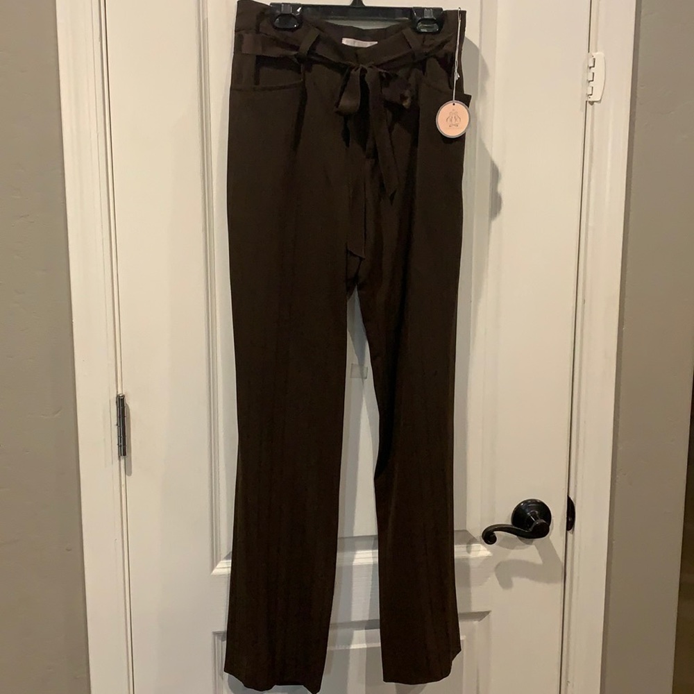NEW Brown Pin Stripe Rebecca Taylor Pants 6